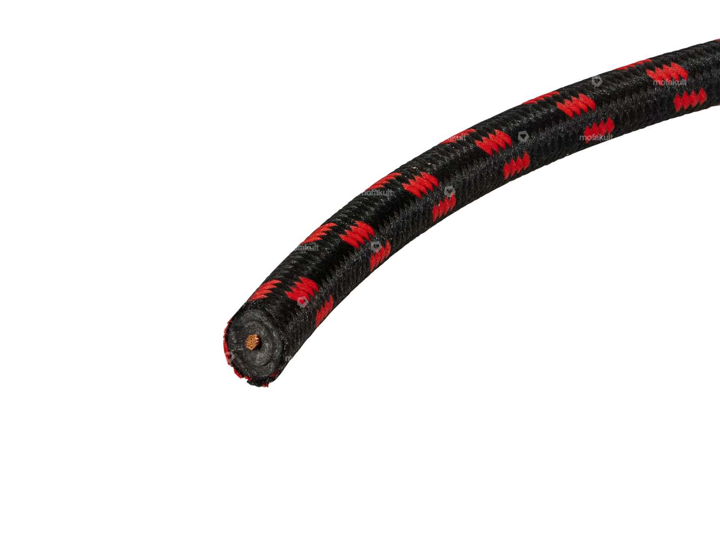 Ignition cable Ø 7 x 500 mm textile black / red Carousel Image 2