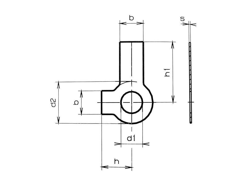 M5 locking plate 2 tabs Carousel Image 2