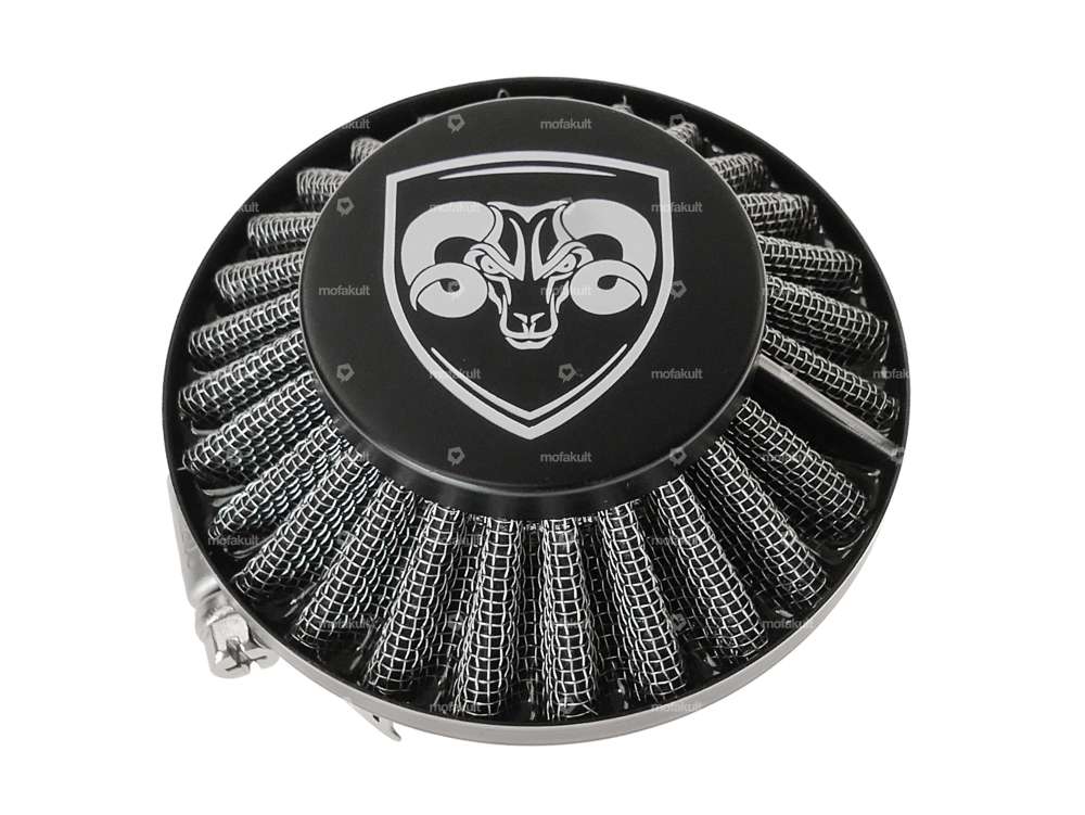 66HEROES Air filter mushroom grille black Dell'Orto SHA (Ø=60 mm) Carousel Image 1