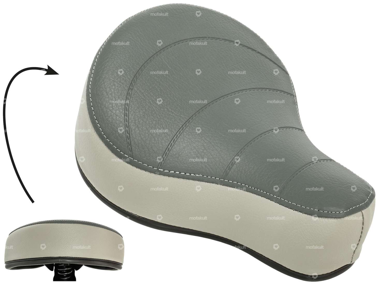 Saddle low granite gray / quartz gray Carousel Image 1