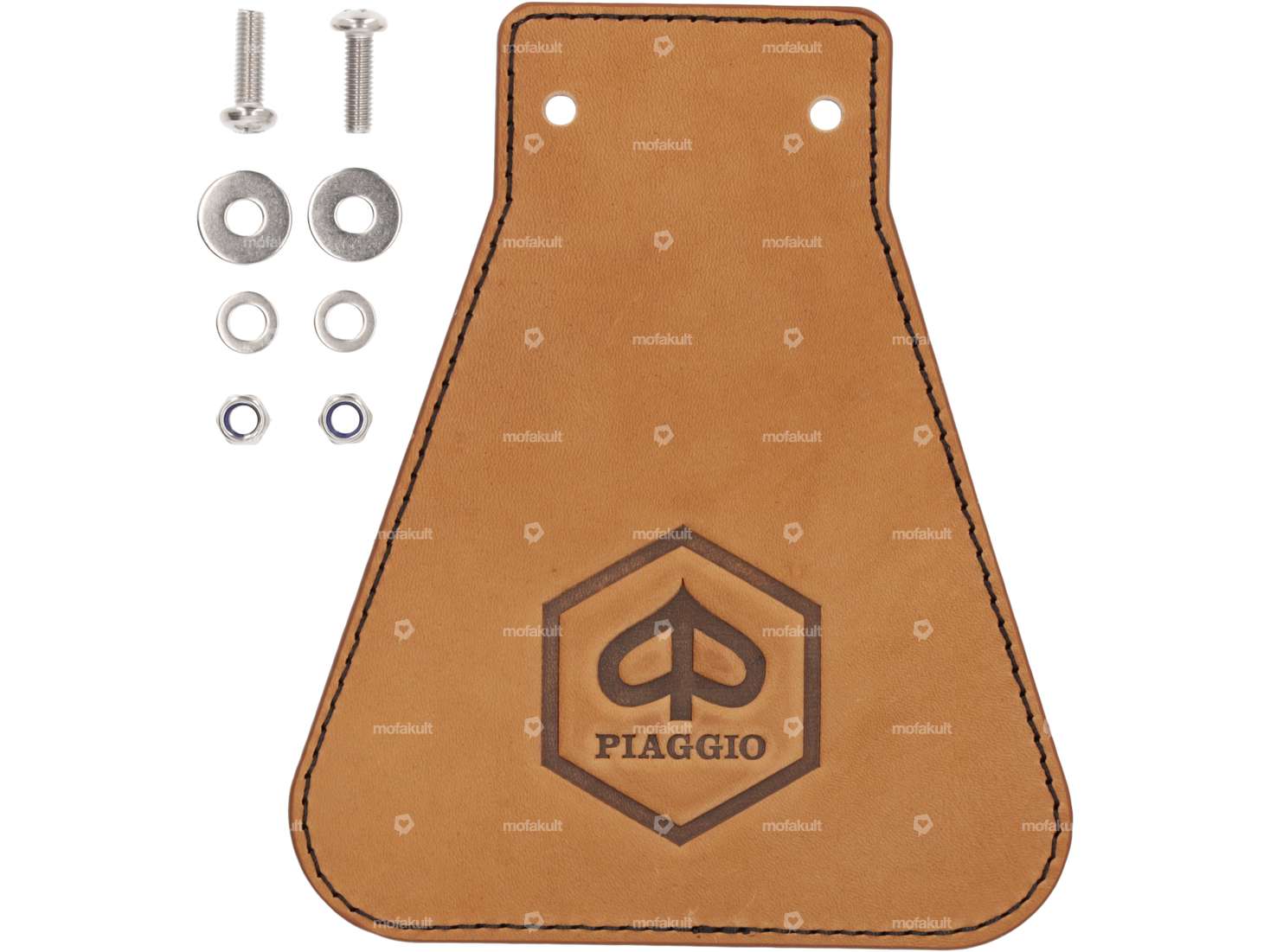 66HEROES Splash guard "Piaggio" narrow leather Carousel Image 1