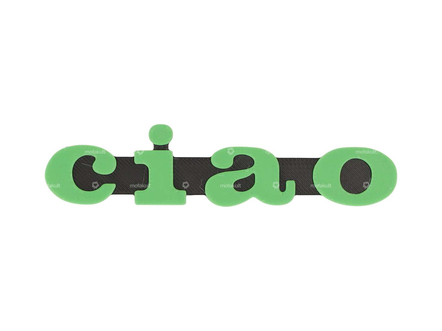 Emblem "ciao" plastic 3D green / black Carousel Image 1