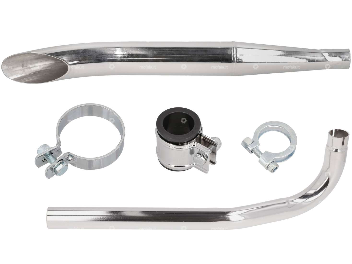 Exhaust set sidepipe Ø 32 / 60 mm chrome | Sachs 503 Carousel Image 1