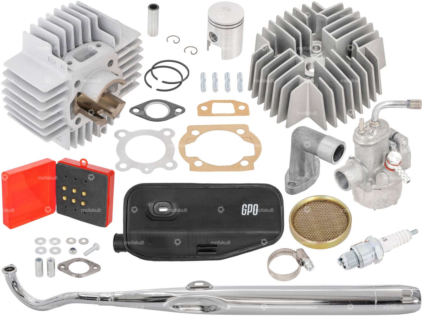 swiing® Ingenious Tuning Kit 38 mm with Resonance Exhaust | Puch E50 / ZA50 Carousel Image 1
