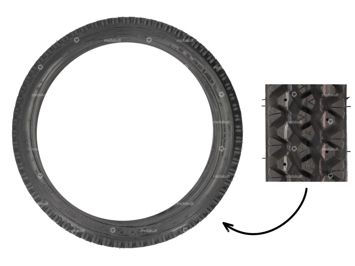 VeeRubber 2.50 x 17" tires VRM325 (V325) winter tires Carousel Image 1