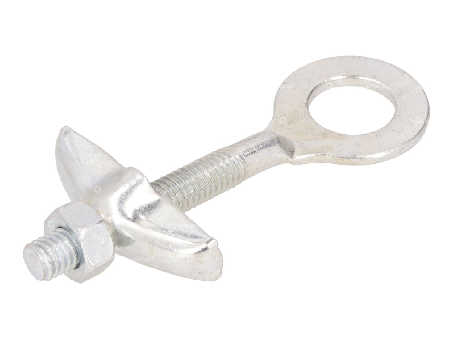 Wheel clamp Ø 12.3 mm M6 guide plate straight galvanized Carousel Image 1