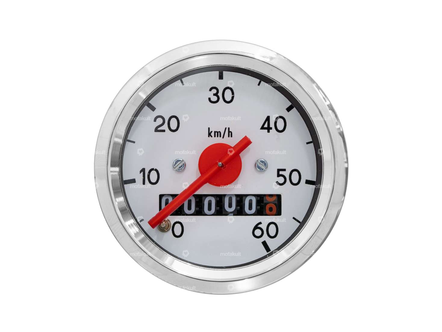Speedometer 60 km/h Ø 48 mm (white dial) Carousel Image 2