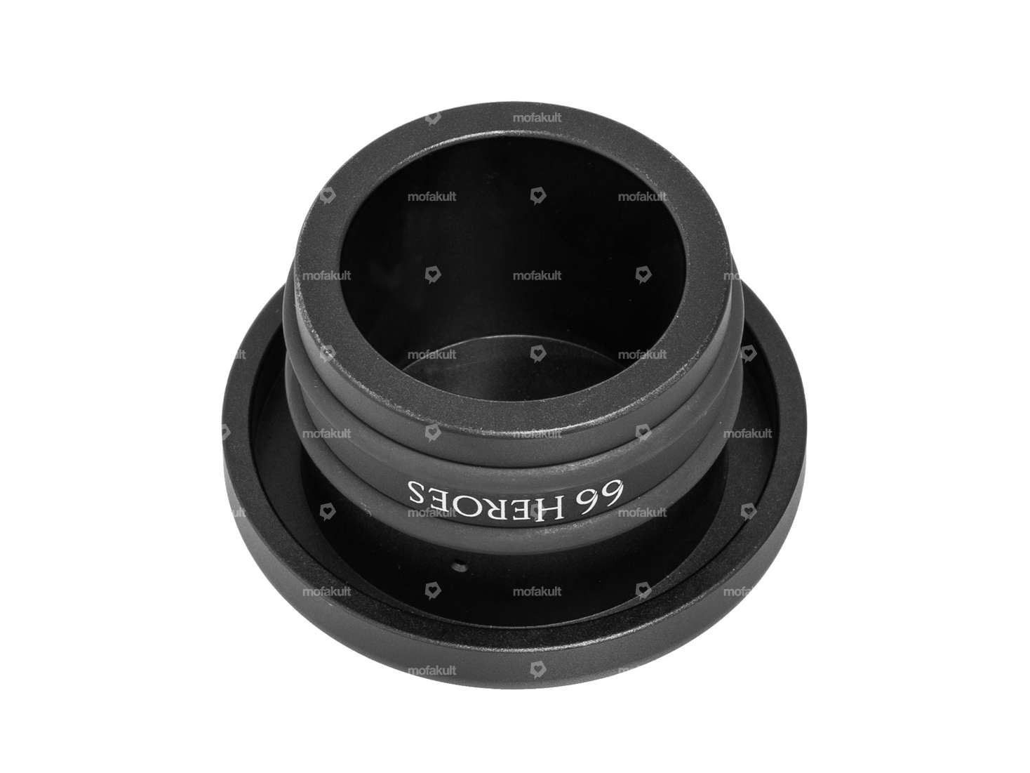 66HEROES Tank cap aluminum round black | Piaggio SI Carousel Image 2