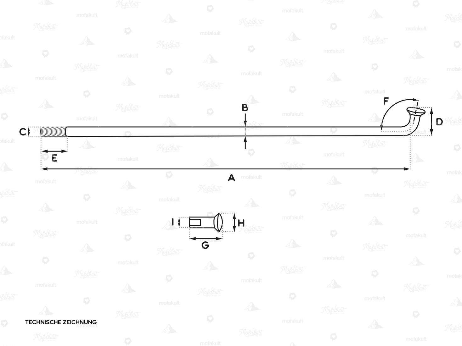 WWS 17" spoke set incl. nipple (2.6 x 189 mm) Inox Carousel Image 3