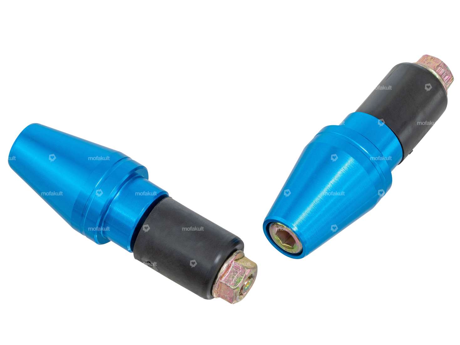 Power1 vibration damper handlebar aluminum blue Carousel Image 1