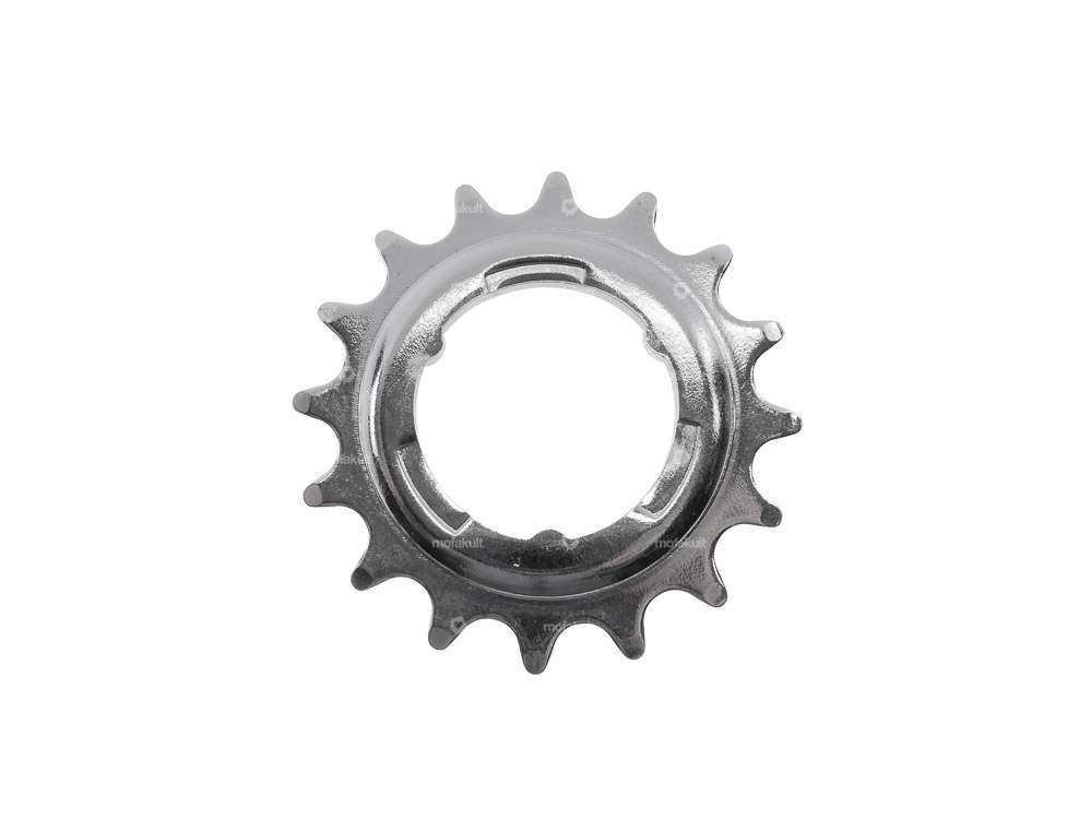 Sprocket back pedal 16 teeth chrome Carousel Image 1