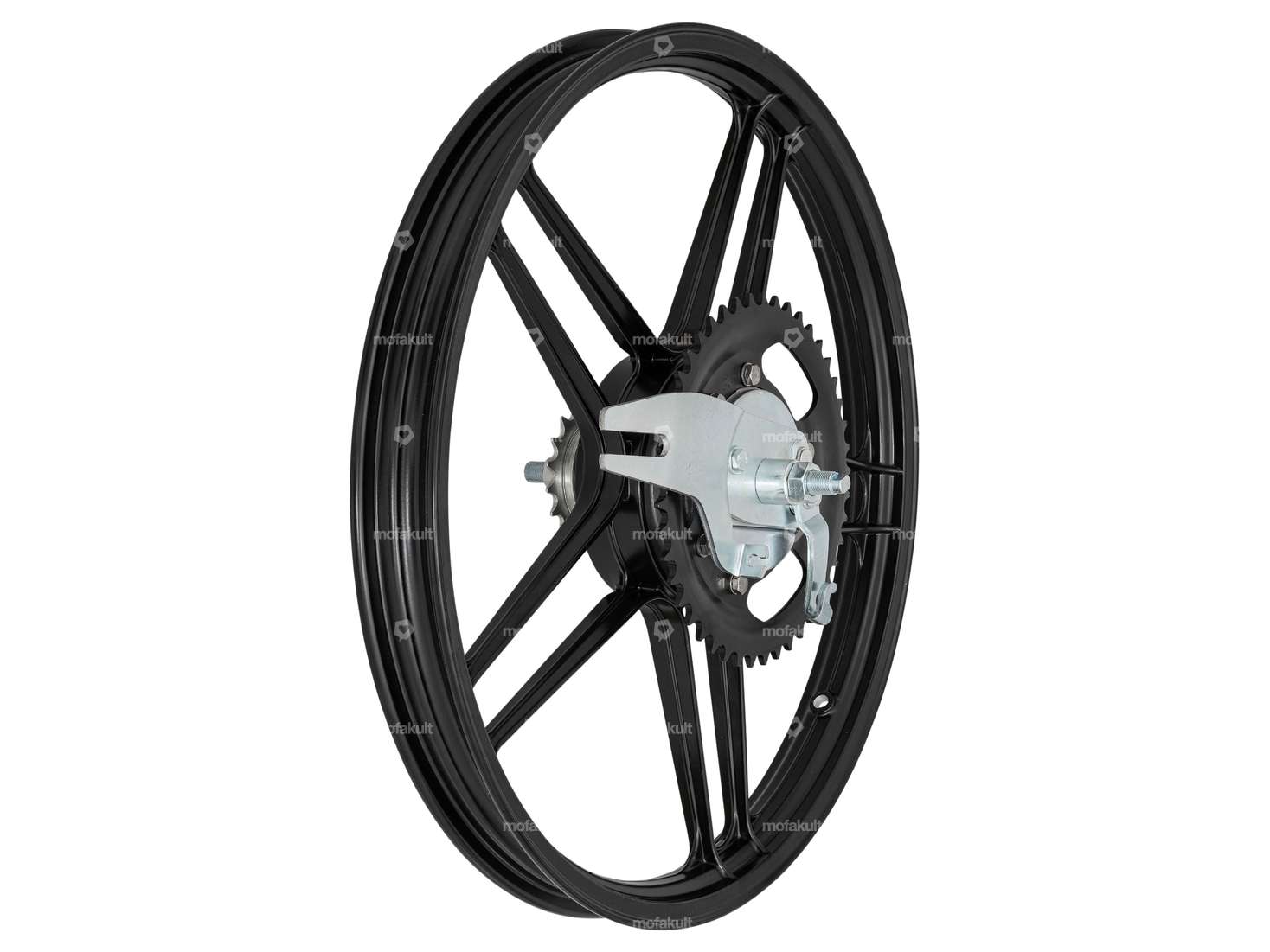 Rear wheel set cast iron black | Puch Maxi, Supermaxi, X30 NG-2AH Carousel Image 2