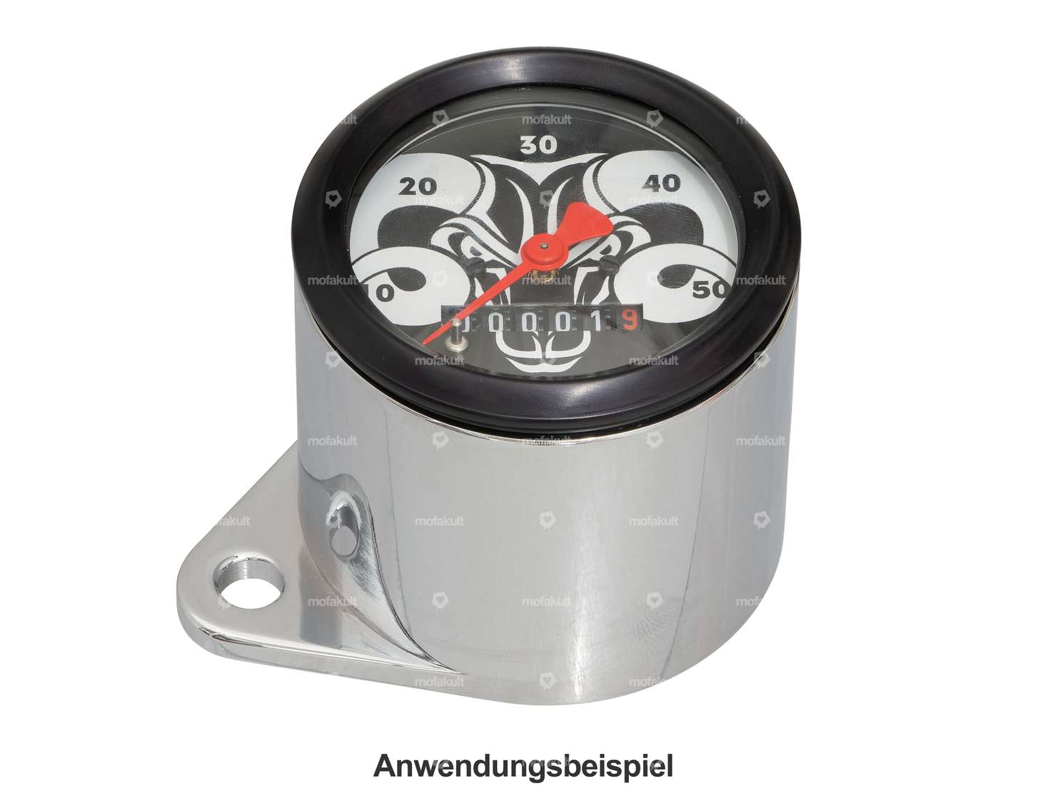 66HEROES speedometer bracket Ø 60 chrome Carousel Image 3