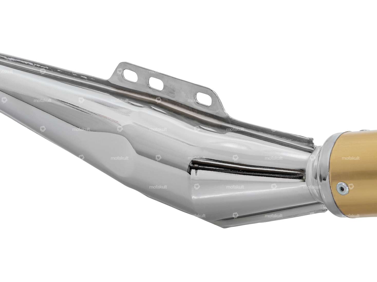 Biturbo exhaust chrome / gold | Puch Carousel Image 4