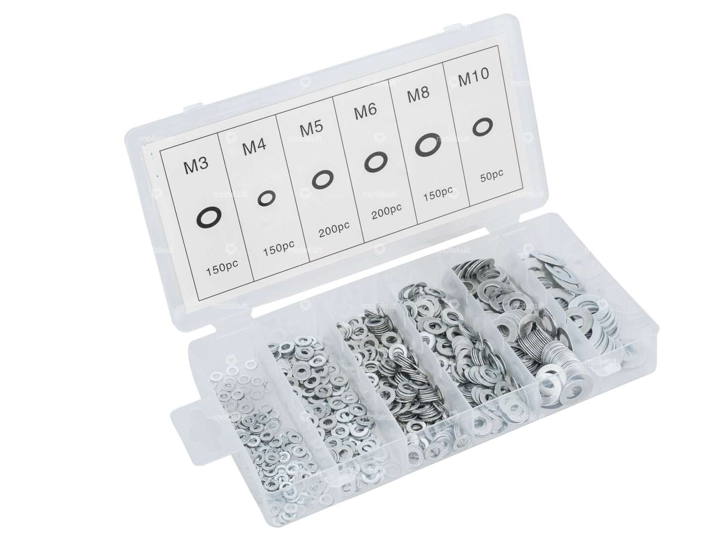 Washer assortment box 900 pcs. Carousel Image 1