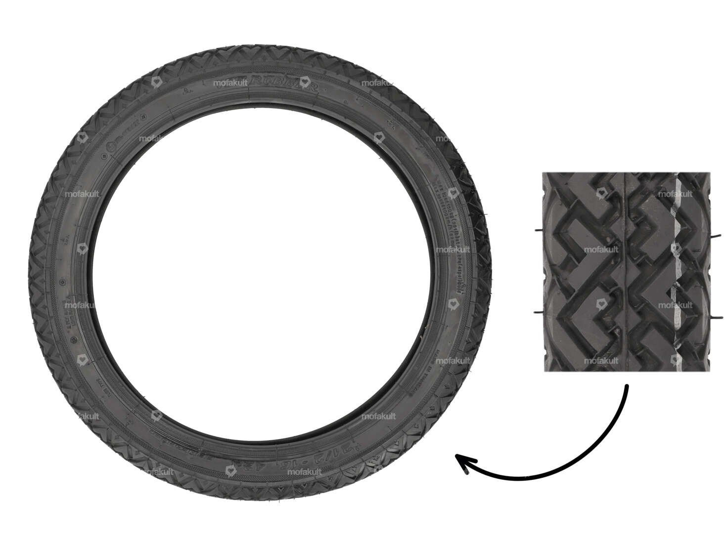 VeeRubber 2.50 x 16" tires VRM087 (V087) Allround Carousel Image 1