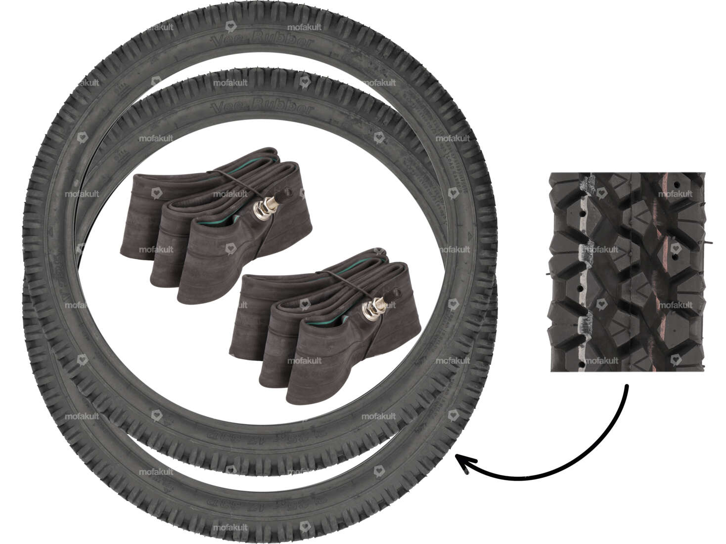 VeeRubber winter tire set 2.25 x 17" VRM325 (V325) Carousel Image 1