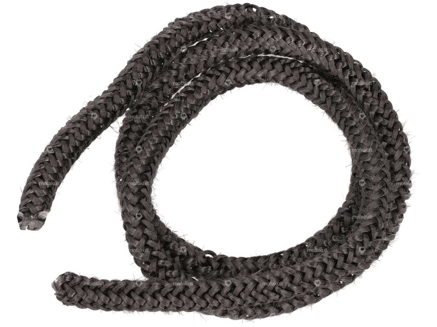 VITCAS sealing cord 8 mm glass fiber soft black (per meter) Carousel Image 1