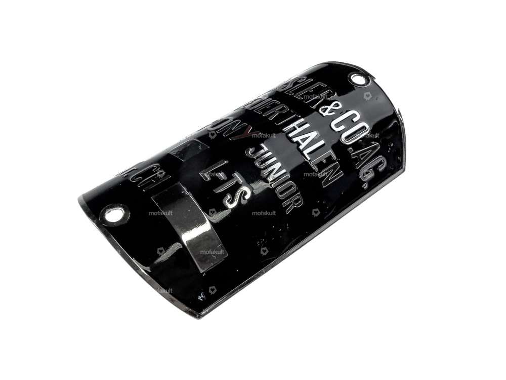 Nameplate for head tube (curved) black | Pony Junior Carousel Image 2