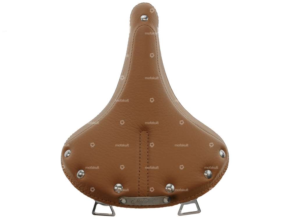 Saddle *mofakult-Edition* leather barrel springs light brown Carousel Image 3