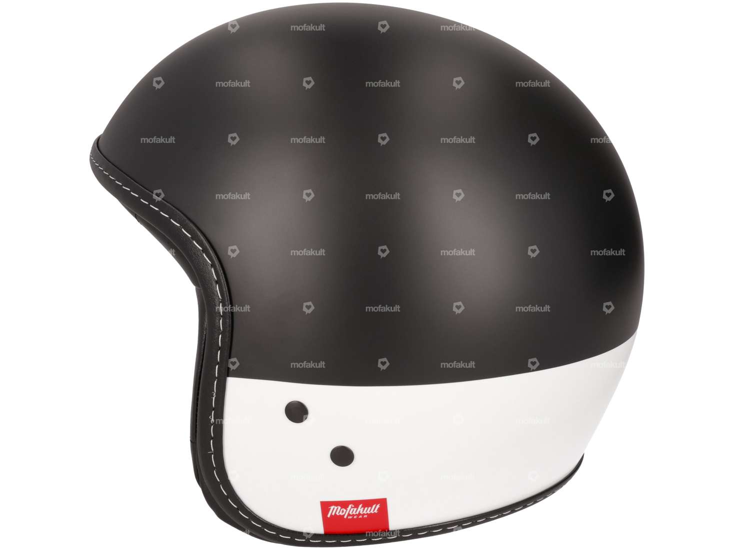 Mofakultwear jet helmet "Kult" white / black Carousel Image 2