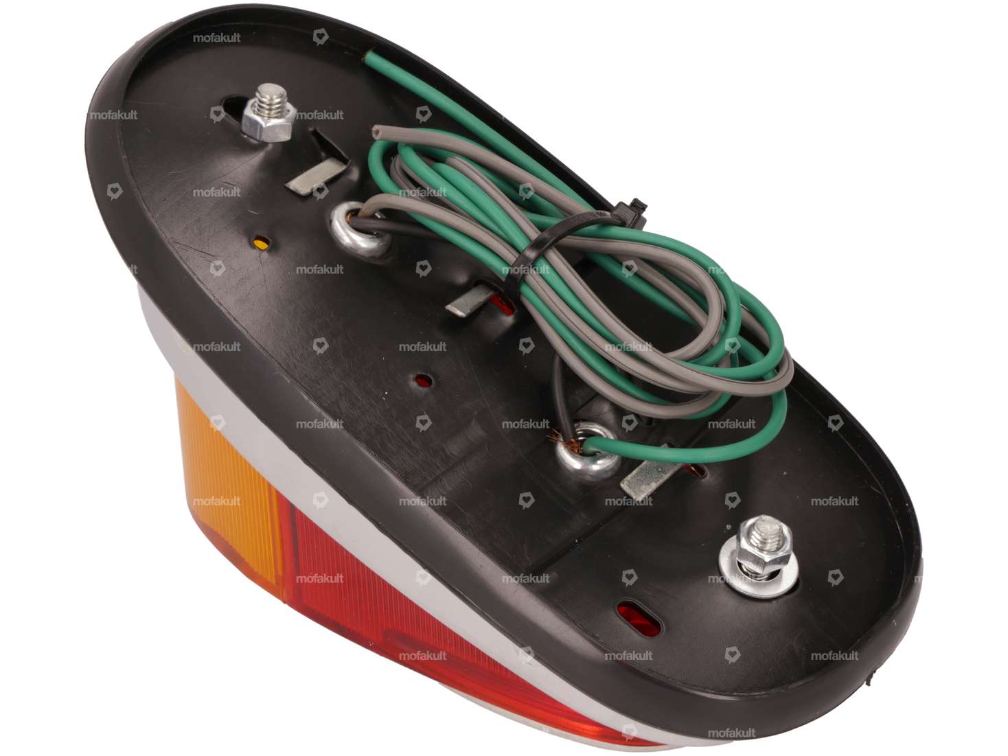 Rear light "Hella" flat (with brake light) Inox / chrome Carousel Image 2