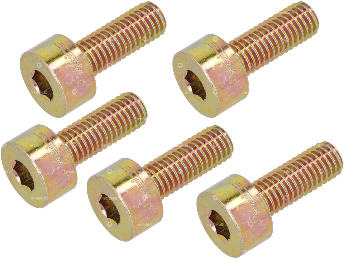 swiing® revival screw set M8x22 cylinder head cast hub yellow galvanized | Puch Carousel Image 1