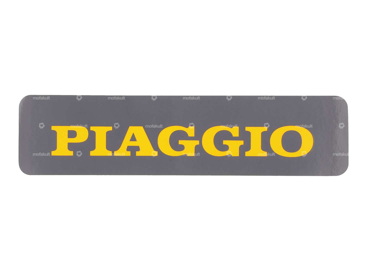 Sticker tank "PIAGGIO" 115 x 27 mm gray / orange | Piaggio Ciao, SI, Bravo, SUPERbravo Carousel Image 1