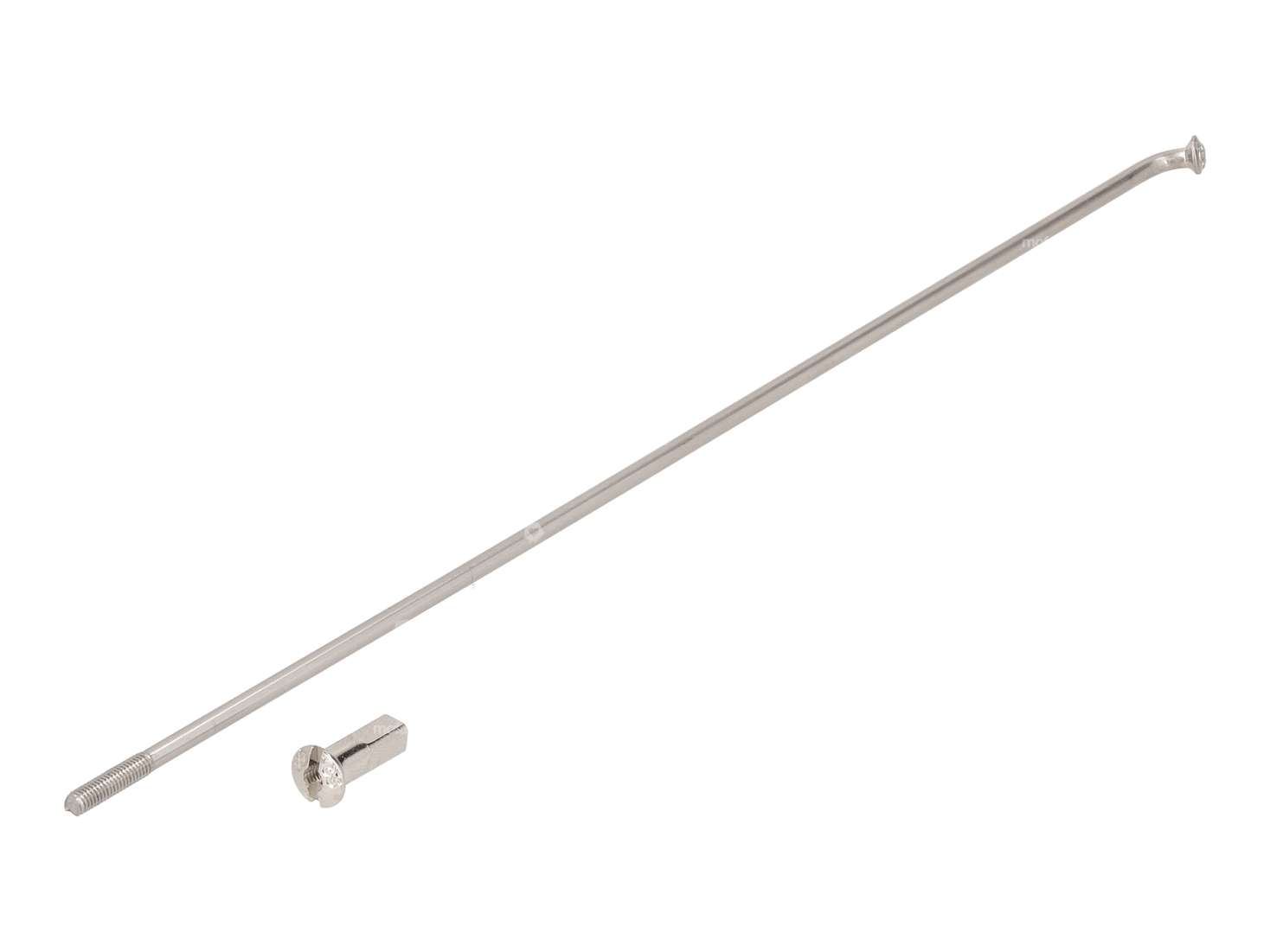 WWS 17" spoke incl. nipple (2.6 x 190 mm) 125° Inox | Puch MS, MV & Kreidler Flory Carousel Image 1