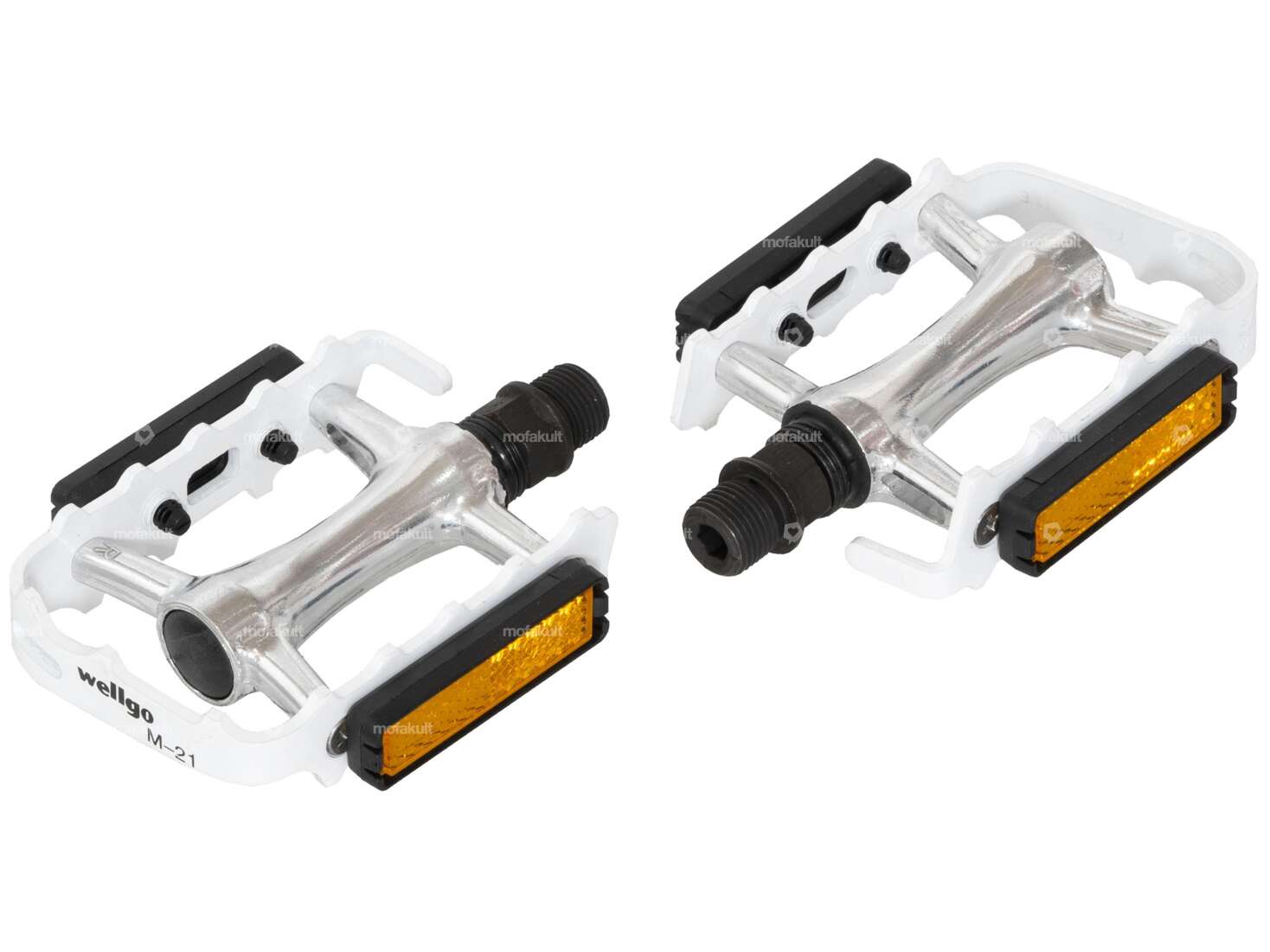 GPO pedals cross aluminum white lacquered Carousel Image 1