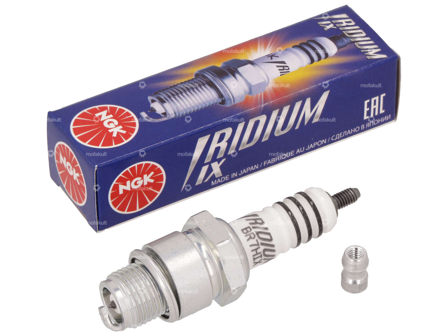 NGK BR6HIX Spark plug short thread interference-suppressed Iridium Carousel Image 1