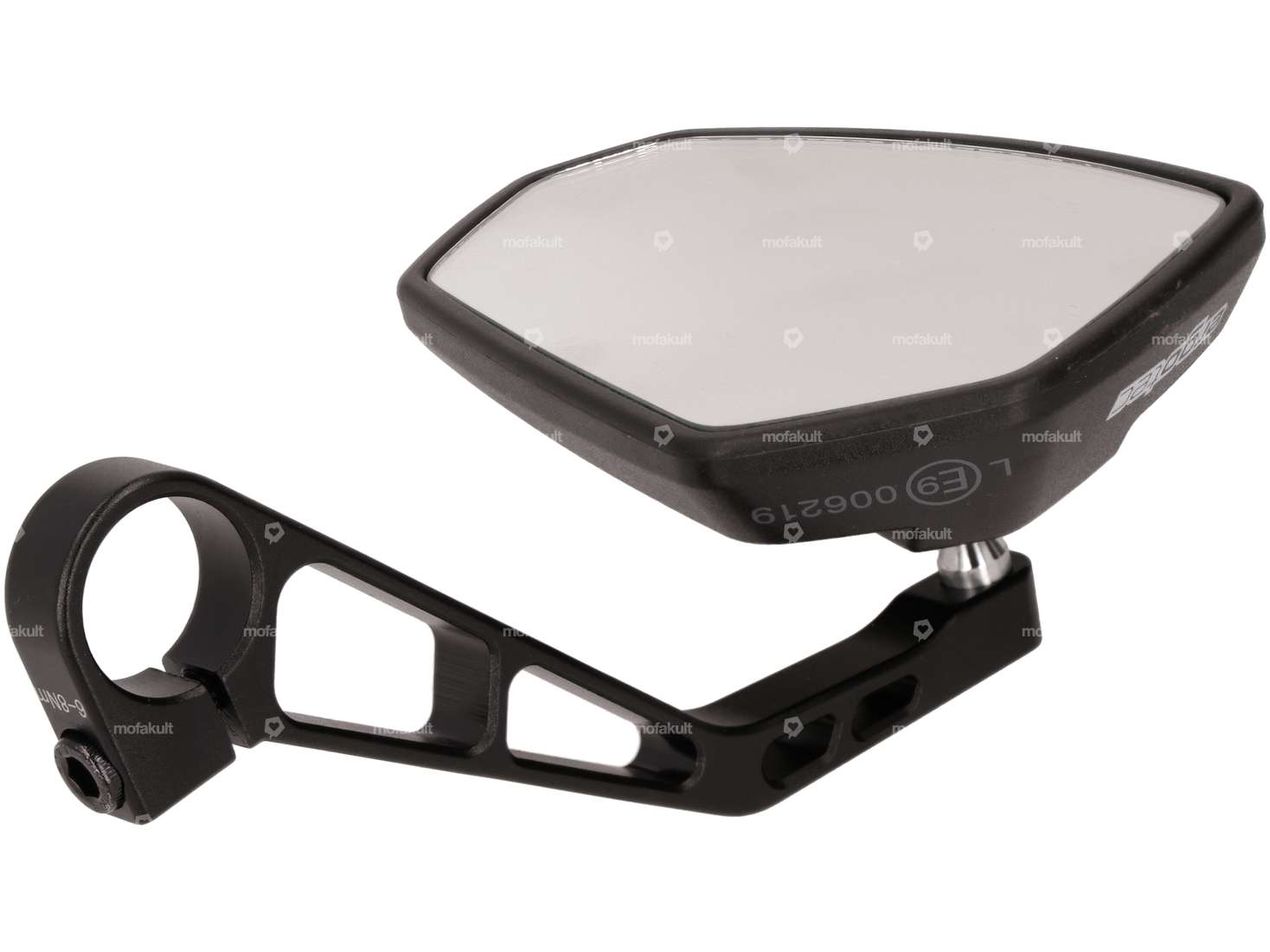 ergotec mirror M-77 angular CNC 12 cm black Carousel Image 2