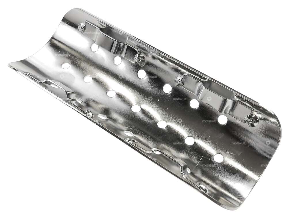 Exhaust heat plate holes steel chrome (150 mm) Carousel Image 2