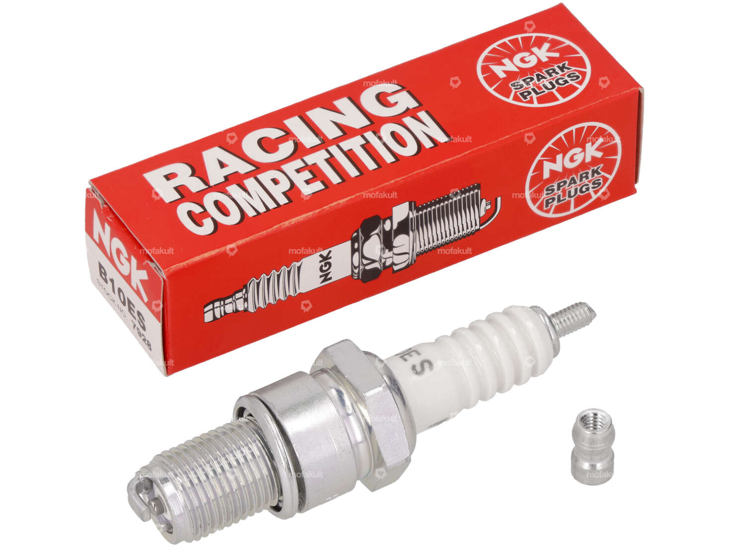 NGK B10ES spark plug long thread Carousel Image 1