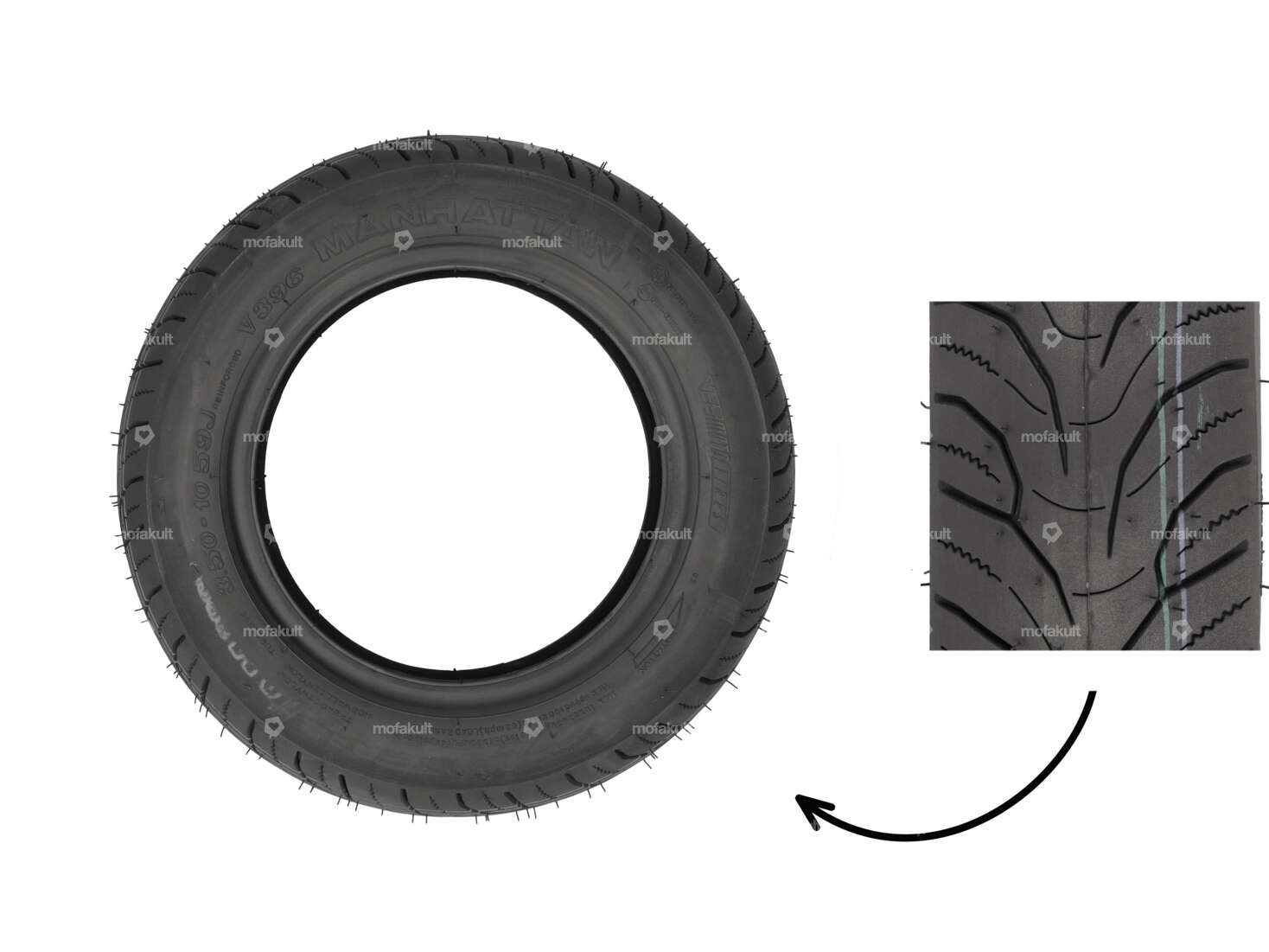 VeeRubber 3.50 x 10" tires VRM396 (V396) MANHATTAN Semi-Slick Carousel Image 1