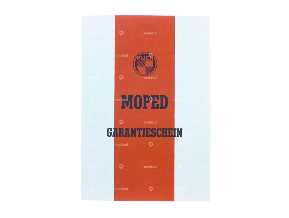 Warranty certificate | Puch moped Carousel Image 1