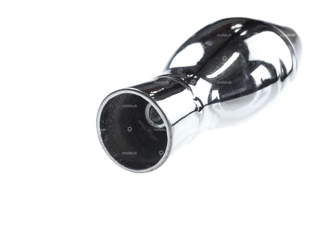 Rear muffler flute Ø 28 / 70 mm chrome Carousel Image 3