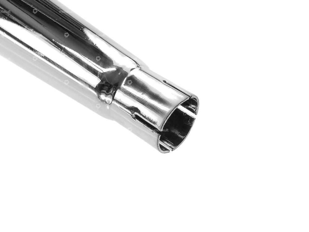swiing muffler drag pipe 45° chrome Ø 28 / 70 mm Carousel Image 4