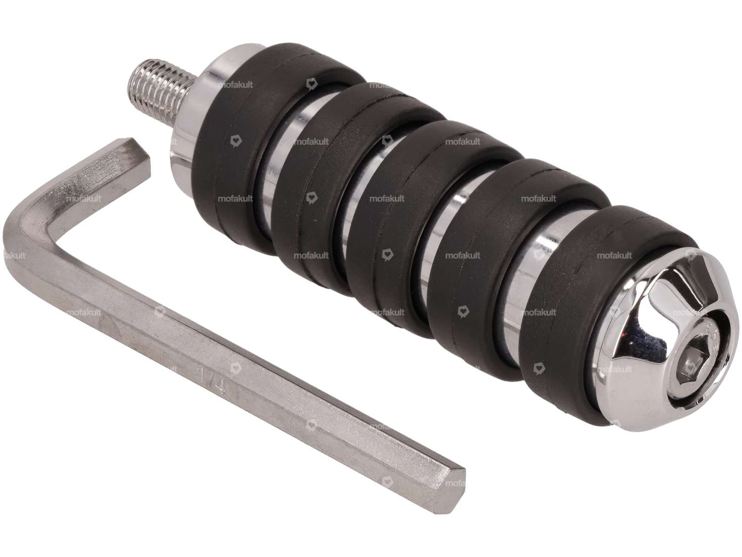 Hightech long pillion footrest chrome Carousel Image 2