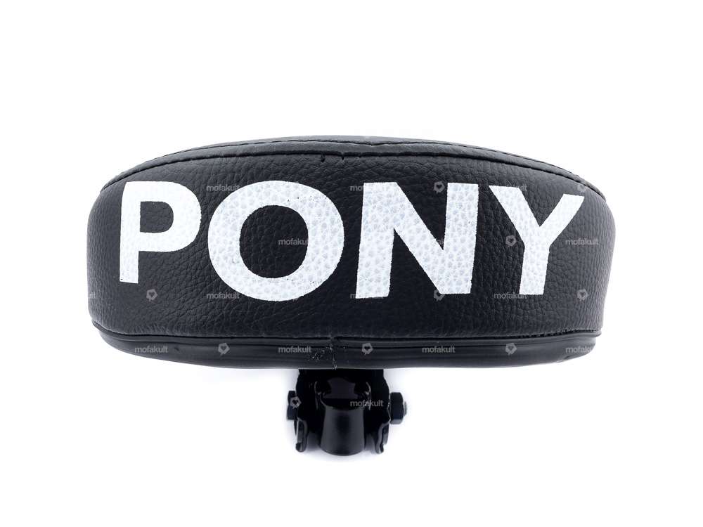Saddle "PONY" lettering low black Carousel Image 4