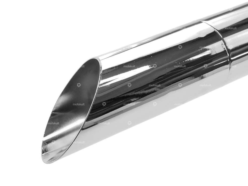 swiing muffler drag pipe 45° chrome Ø 28 / 70 mm Carousel Image 2