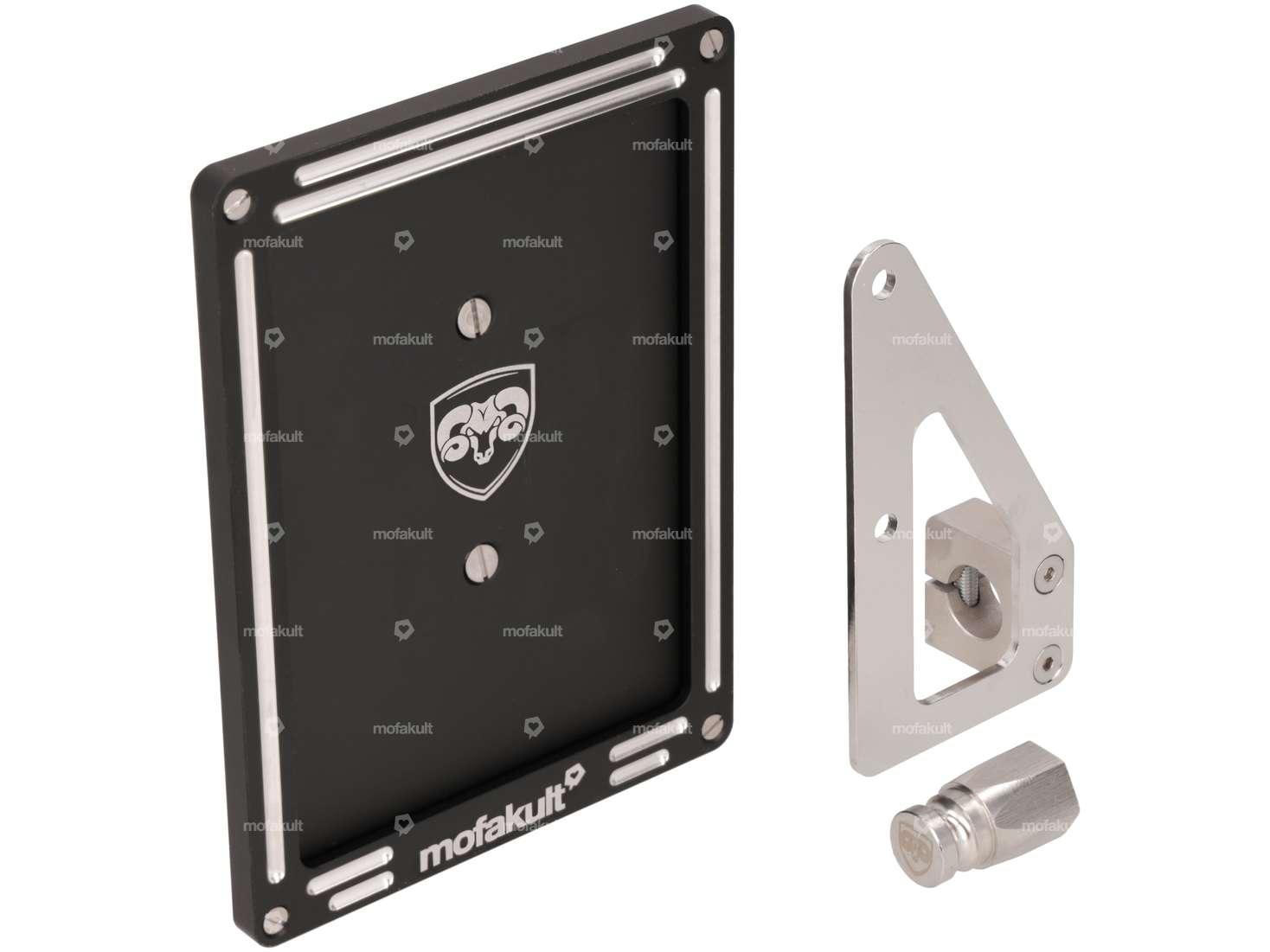 66HEROES License plate holder set side incl. frame & mounting pin (CH version) Carousel Image 1