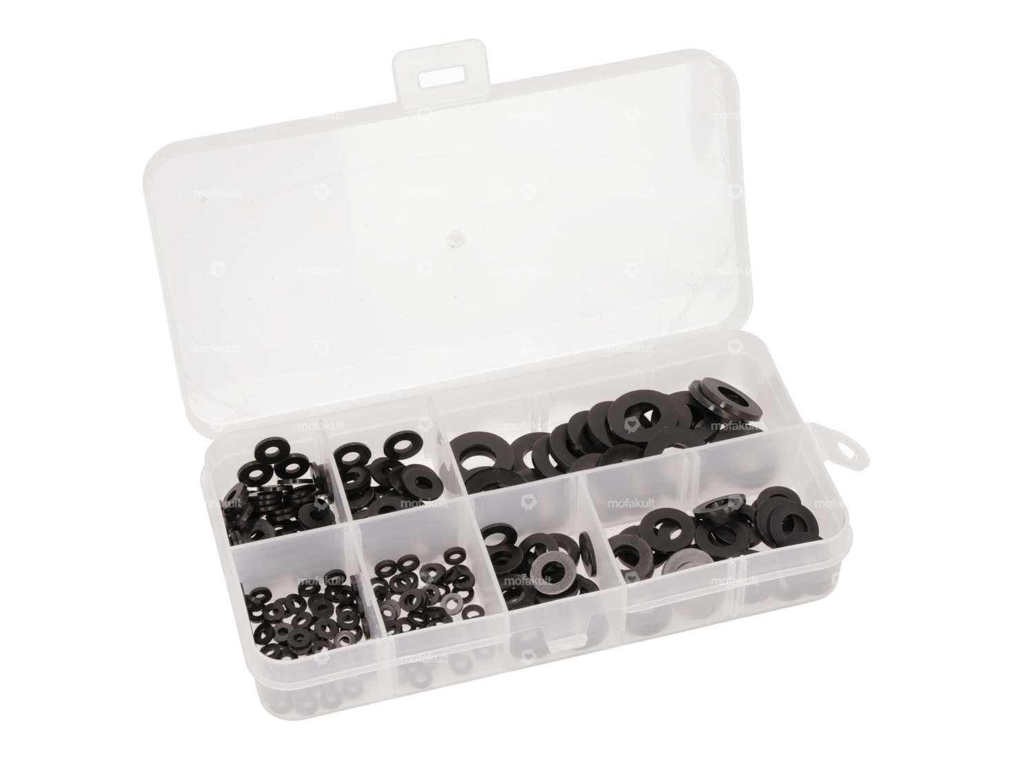 Nylon washer set black 250 pcs. Carousel Image 1