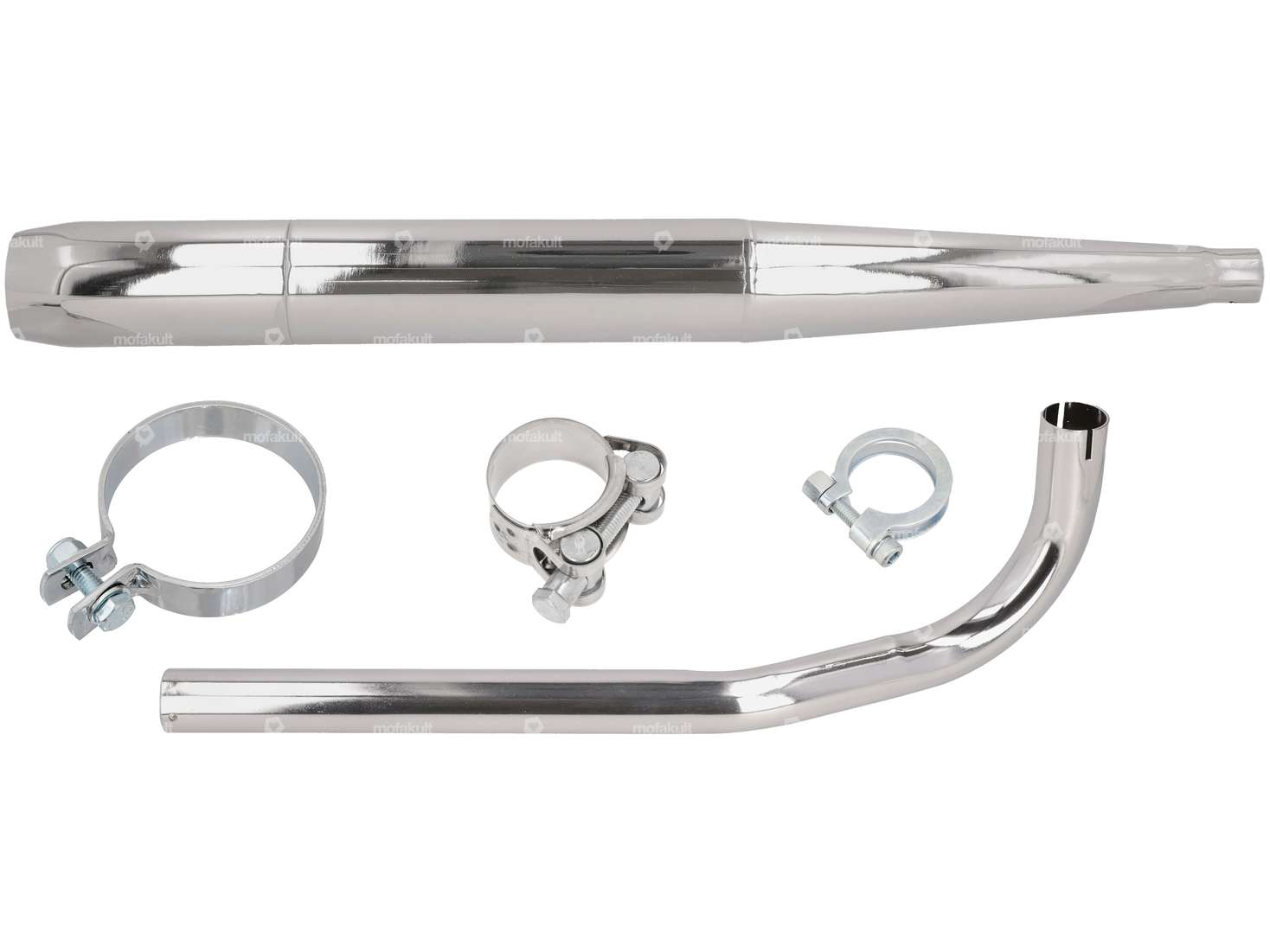 Exhaust set "Tuning" Ø 28 / 70 mm chrome | Sachs 503 2AL/2BL Carousel Image 1