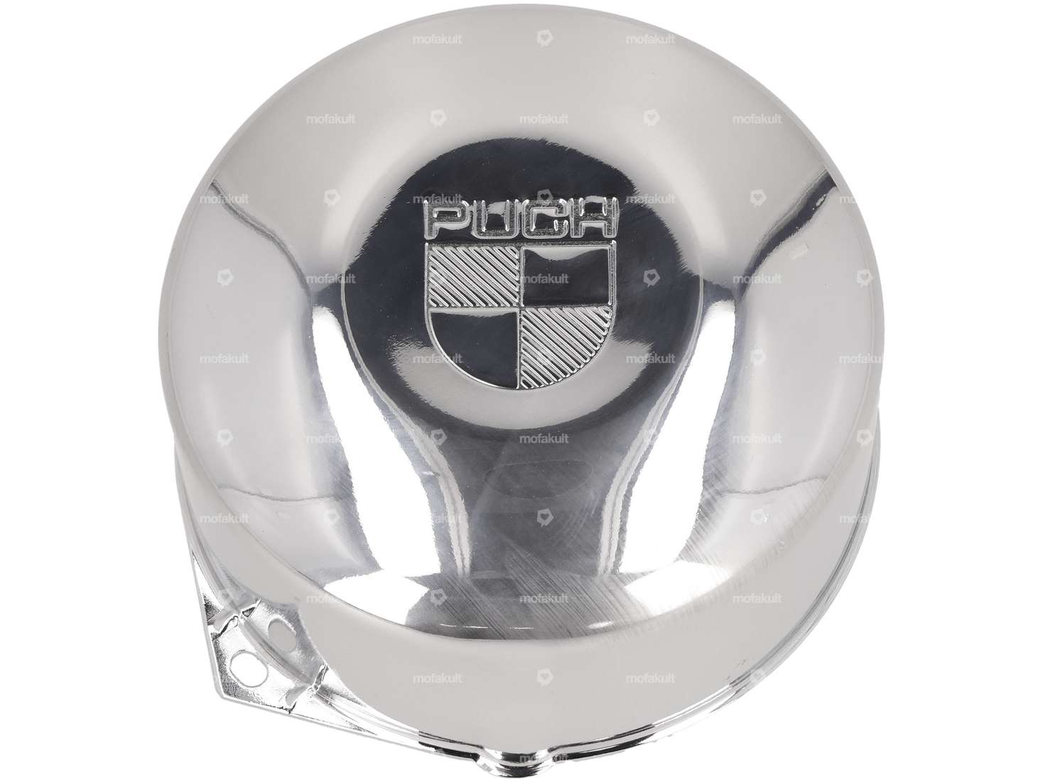 Ignition cover high "Puch" (old emblem) chrome | Puch E50, Z50, ZA50 (air-cooled) Carousel Image 1