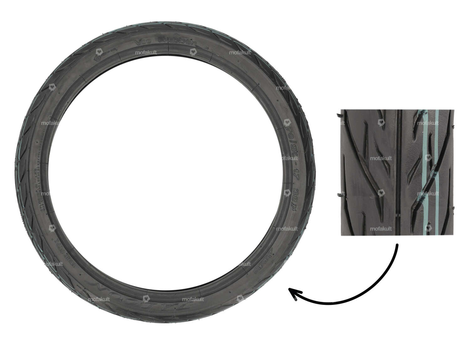 VeeRubber 70/90 x 17" VRM265 (V265) semi-slick tires Carousel Image 1
