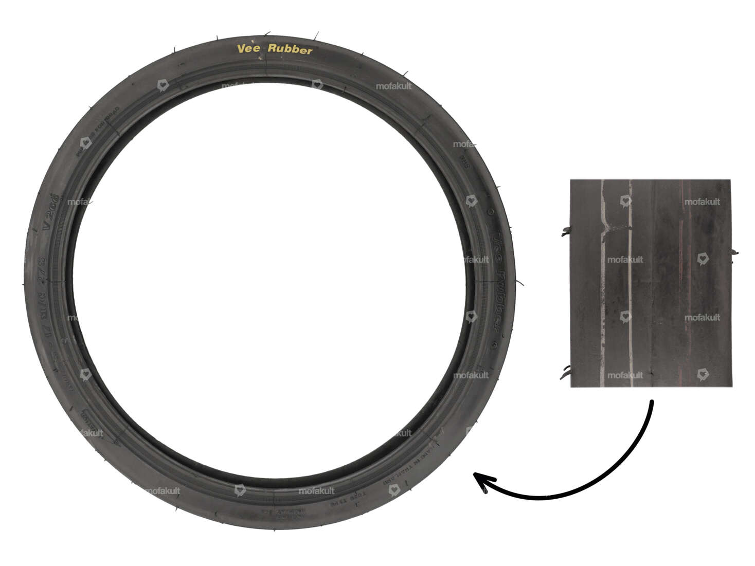 VeeRubber 60/75 x 17" tires VRM266 (V266) GEKKO STAR Slick Carousel Image 1