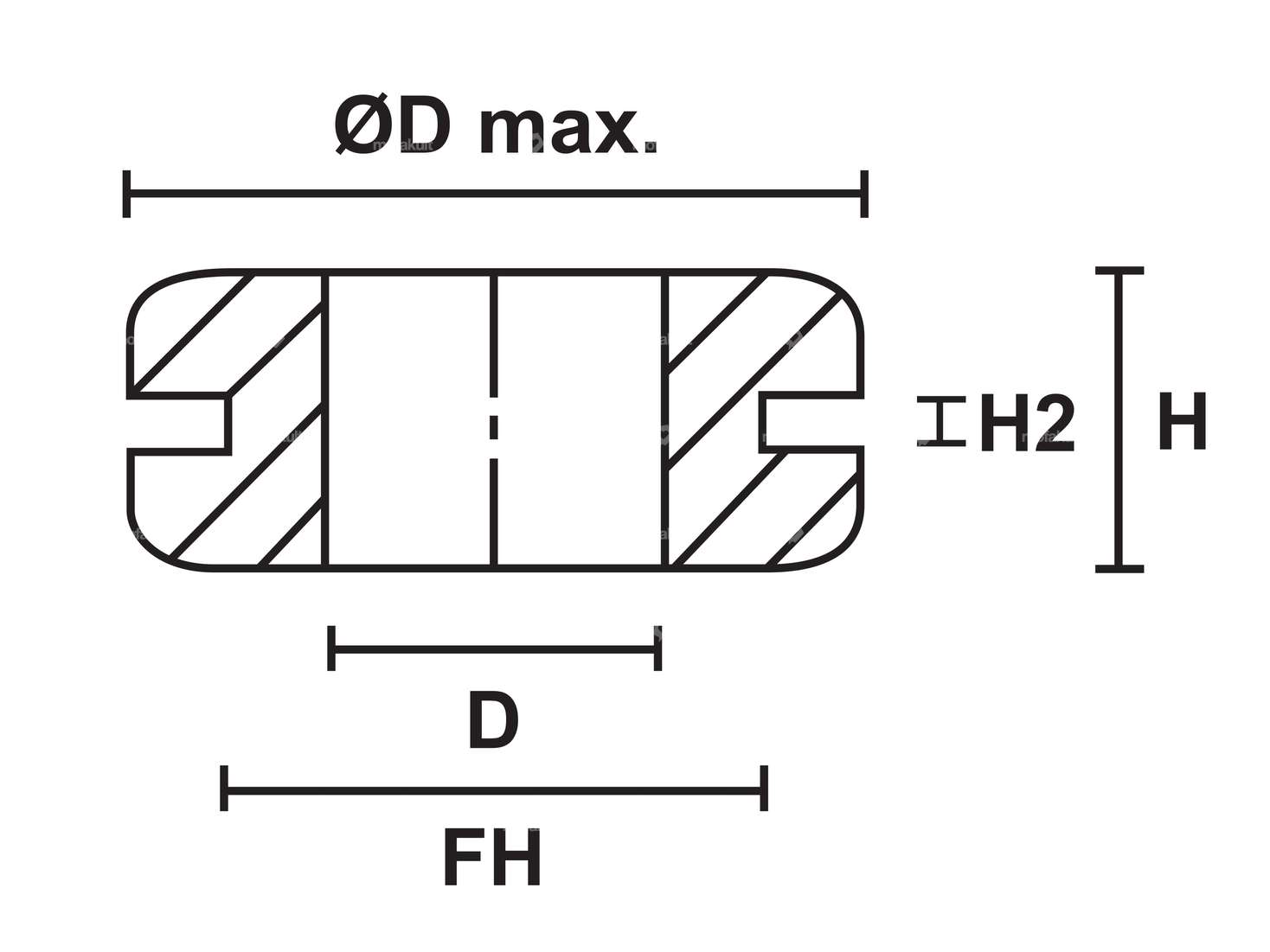Cable grommet Ø 16 / 20 mm (1.6 mm) PVC Carousel Image 2