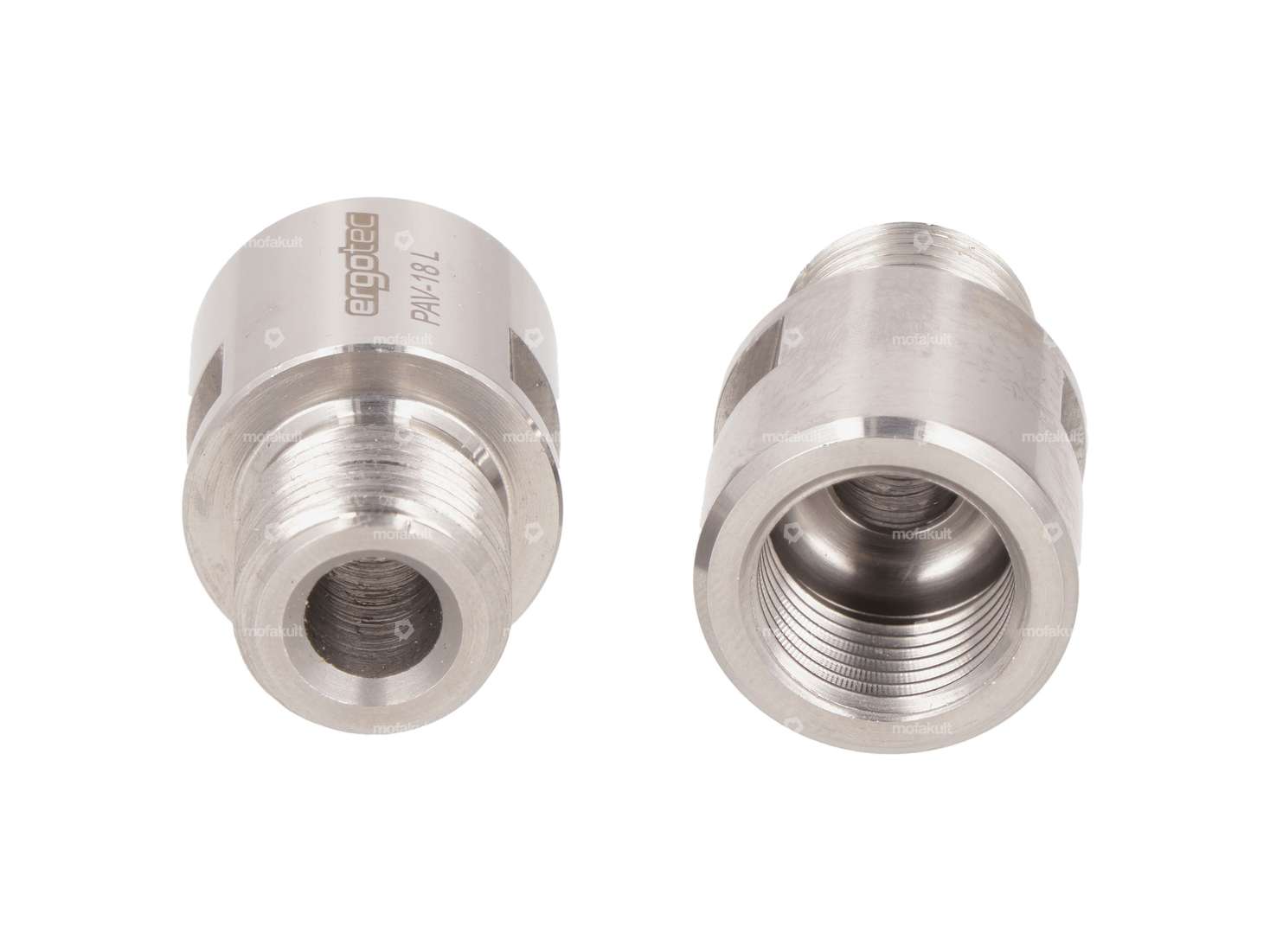 ergotec pedal axle extension set 18 mm left & right 9/16" Inox Carousel Image 2