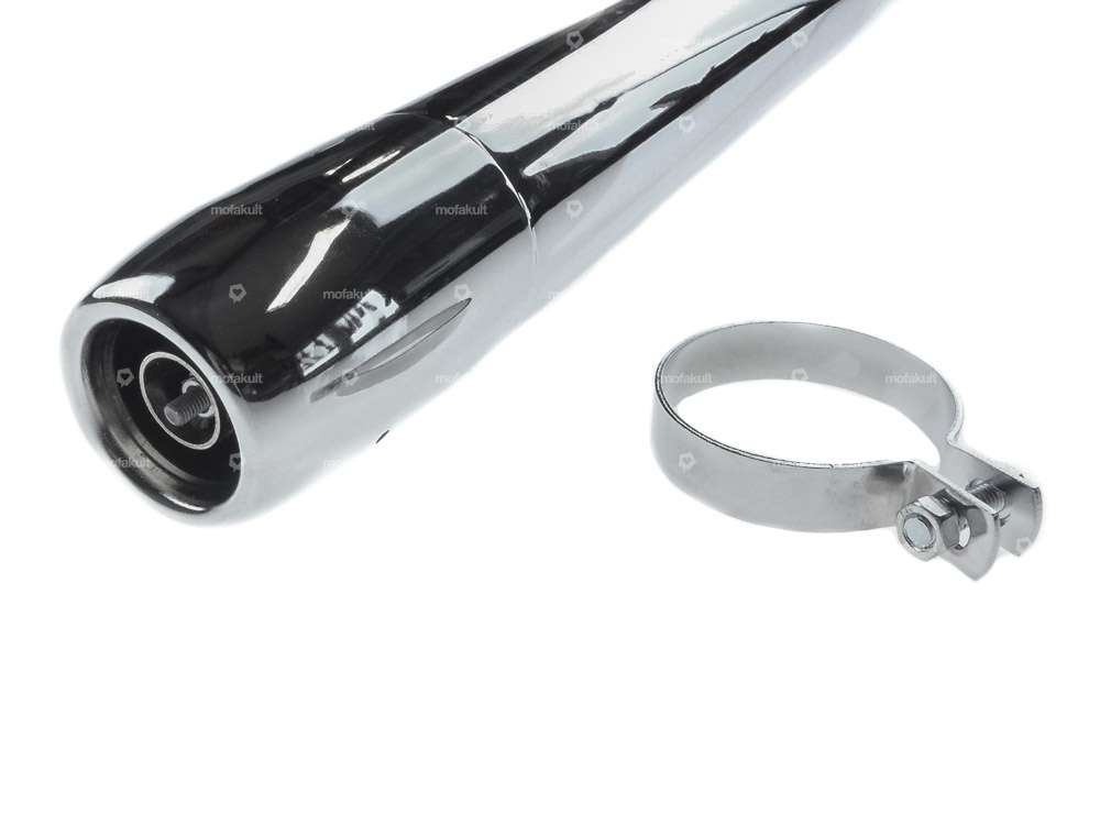 Cigar exhaust Ø 32 / 70 mm chrome Carousel Image 3